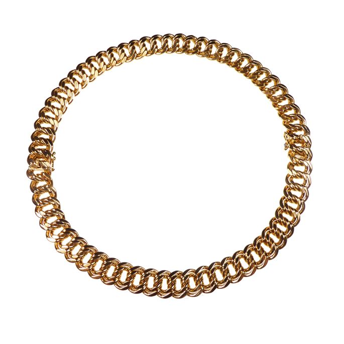   Chaumet - 18ct yellow gold double curblink collar necklace | MasterArt